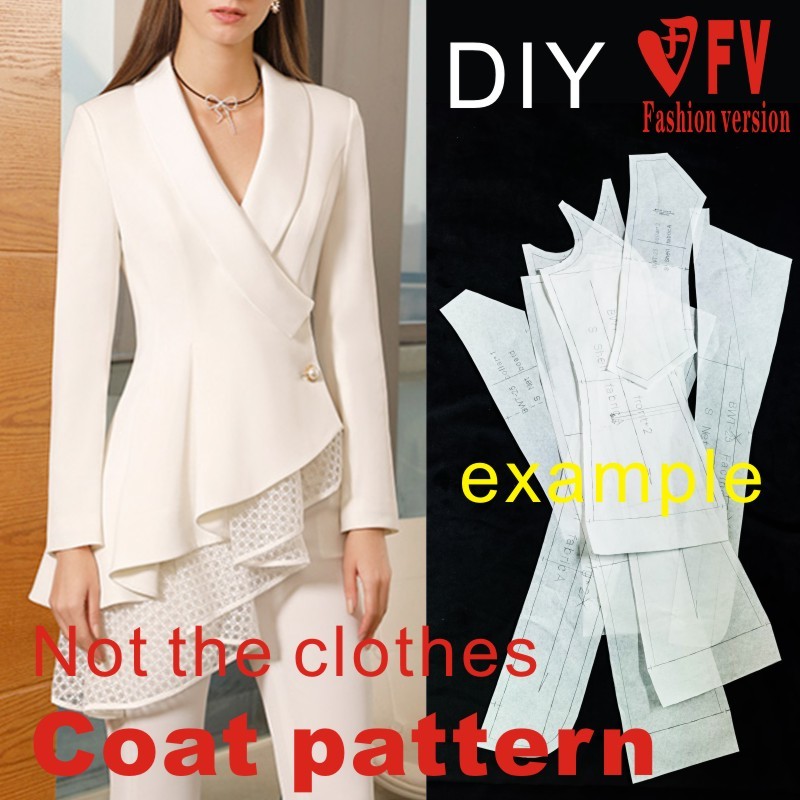 Textile Sewing Patterns - Rysunki do szycia kobiece gleby V-neck