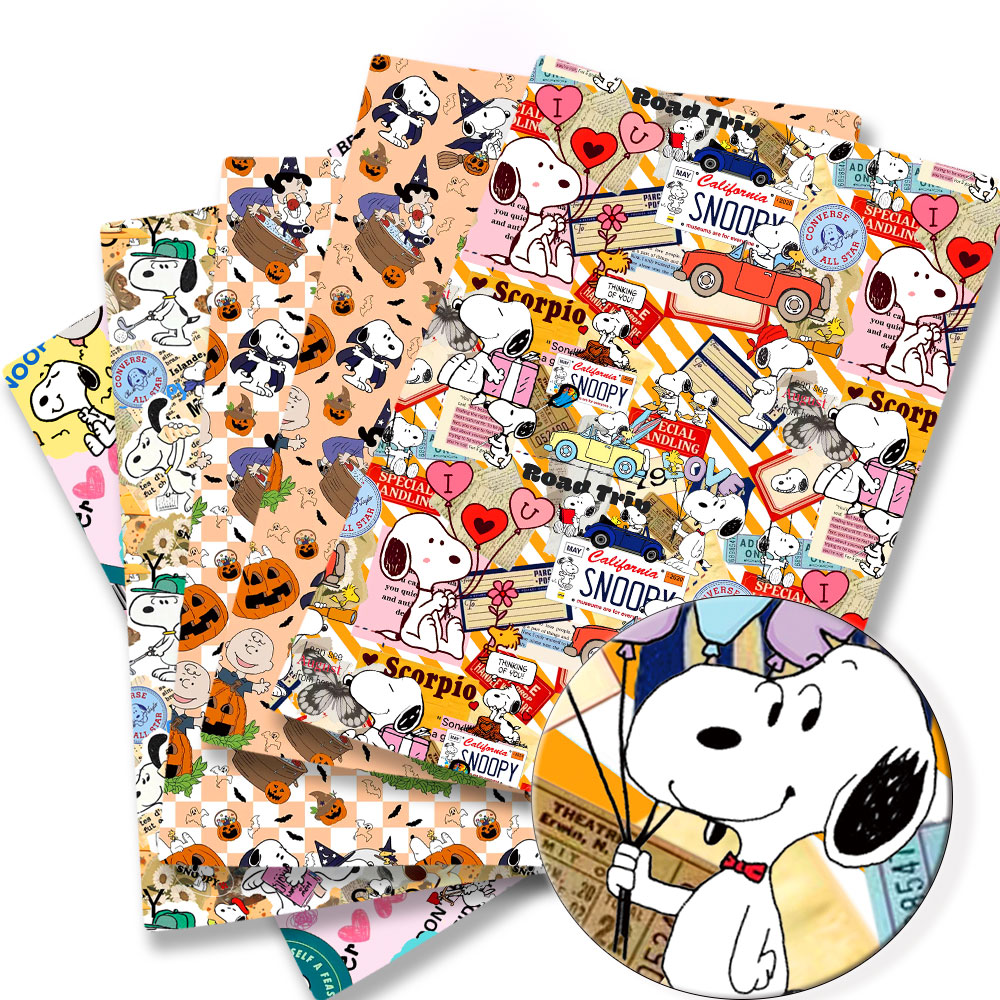 Textile For Sewing - Tkanina TAKARA TOMY Snoopy 140x50CM, poliestrowa