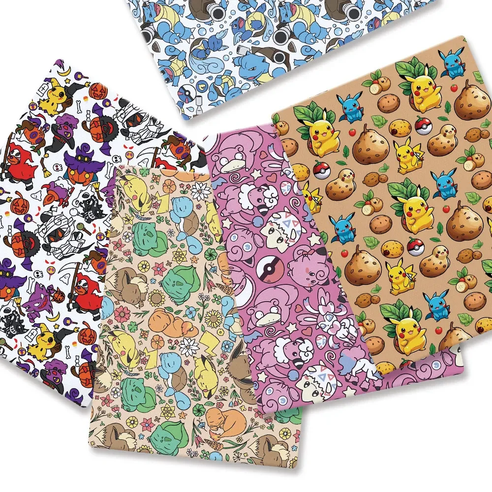Sewing Production - Pokemon Cartoon Fabric140 * 50cm Ręcznie