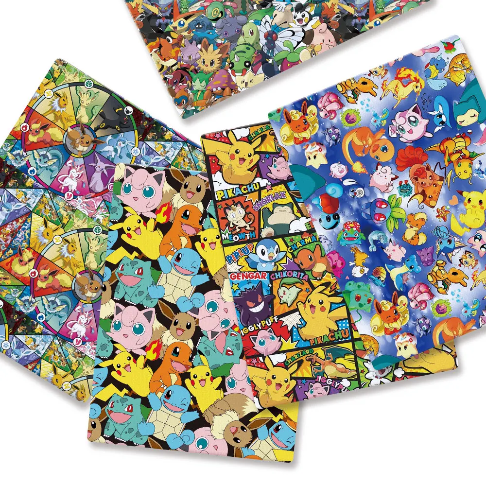 Sewing Production - Pokemon Cartoon Tkanina140 * 50cm Ręcznie