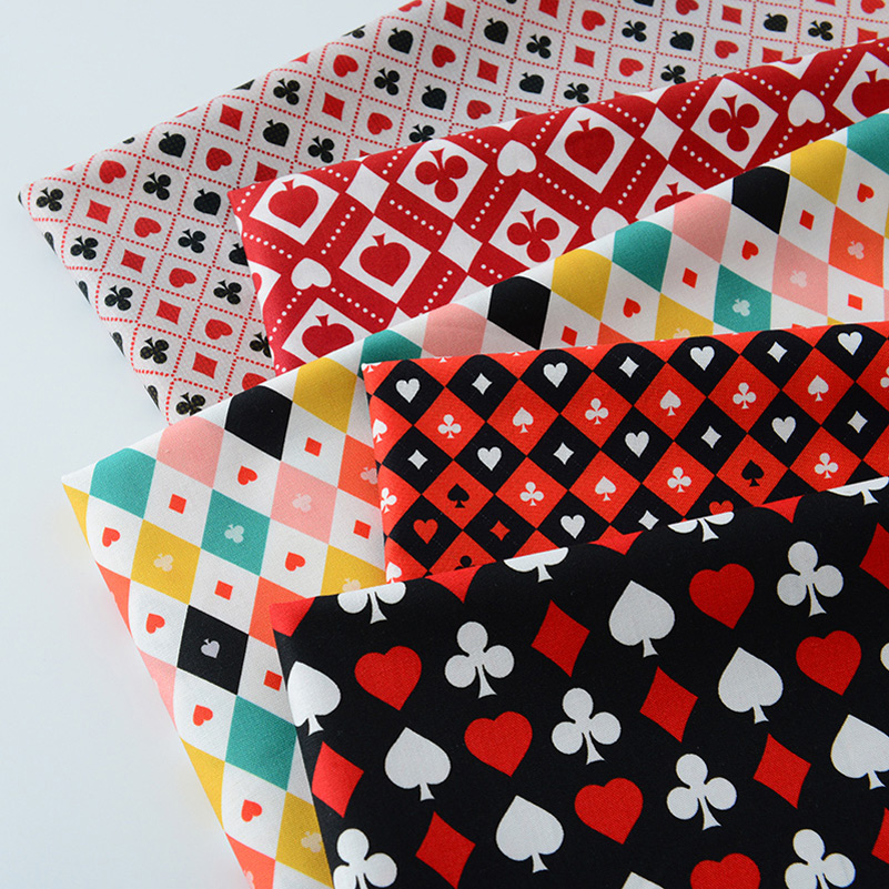 Textile For Sewing - Ins Poker Element Bawełniana tkanina z