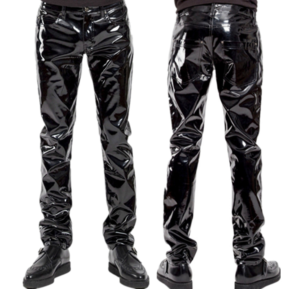 Sewing Latex - Błyszczące spodnie lateksowe z PVC męskie