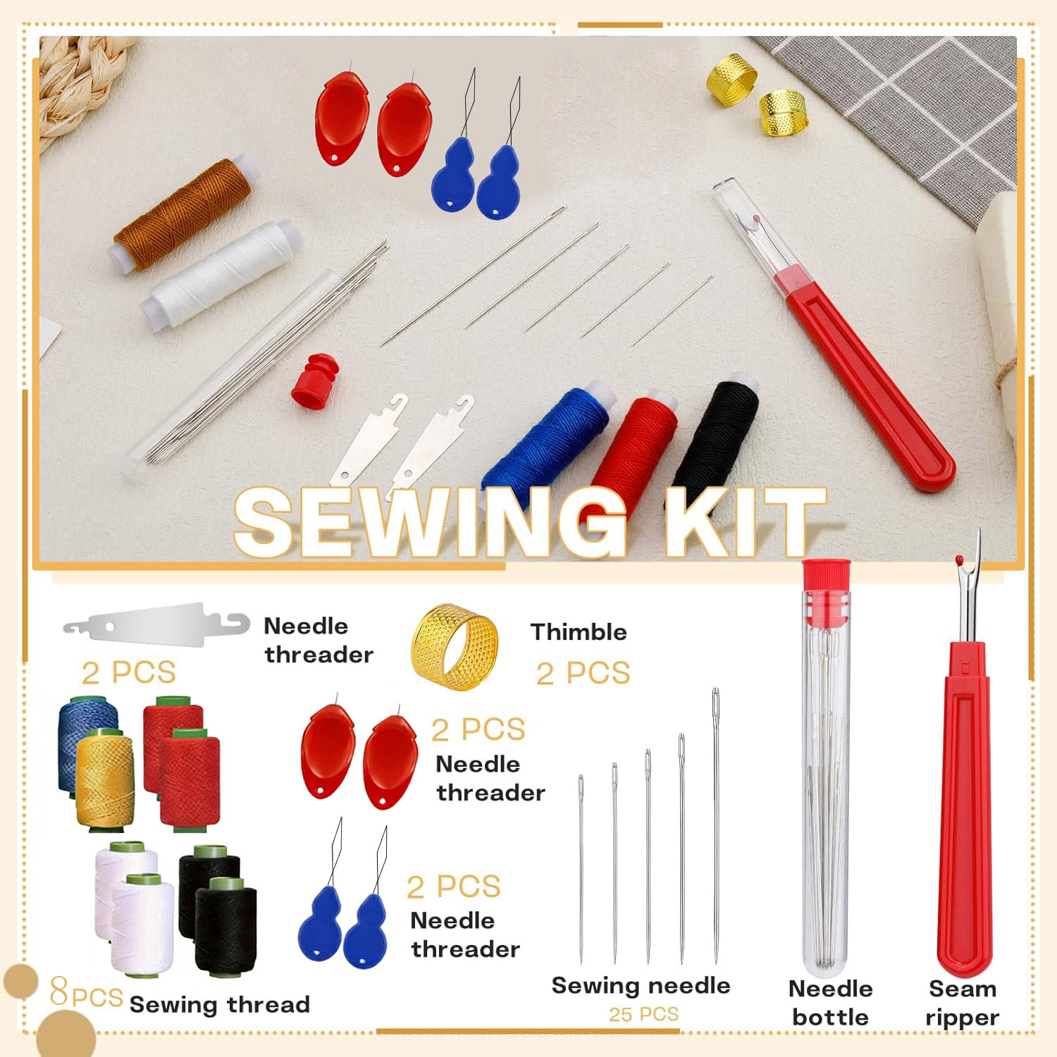 Sewing Repair - Zestaw 43 igieł do szycia z