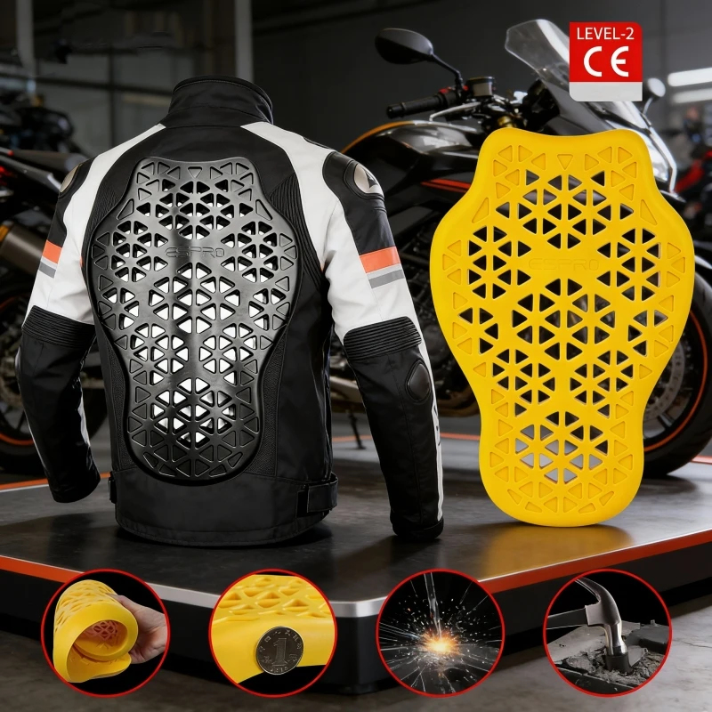Shoulder Pad Set In - Zestaw ochraniaczy motocyklowych: ochraniacze pleców, ramion,