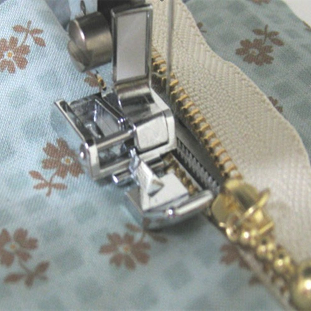 Zipper Foot Presser - Kompatybilny metalowy zamek błyskawiczny stopka do