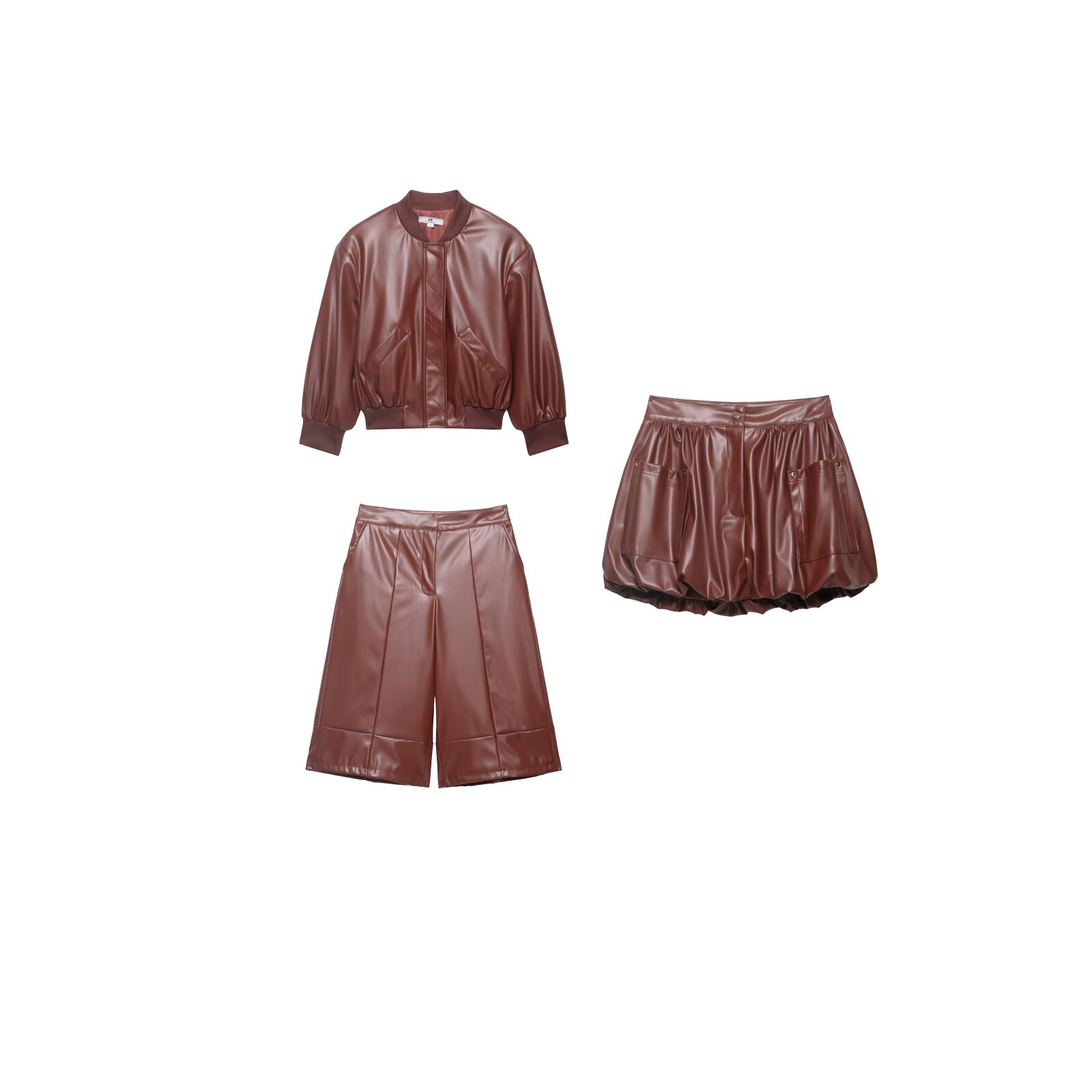 Shoulder Pad Set In - Nowy damski zestaw: krótka, luźna kurtka