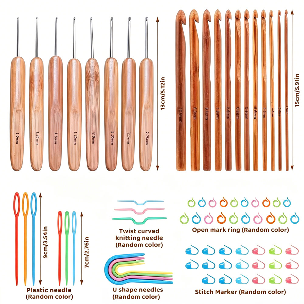 Zestaw 74 bambusowych szydełek – Sewing Knit recenzja i cena