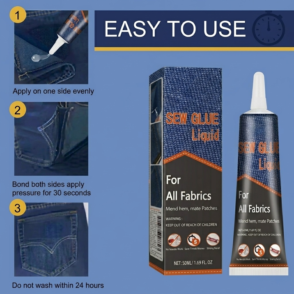 Klej do tkanin 50ml, szybkosch – Sewing Repair recenzja i cena