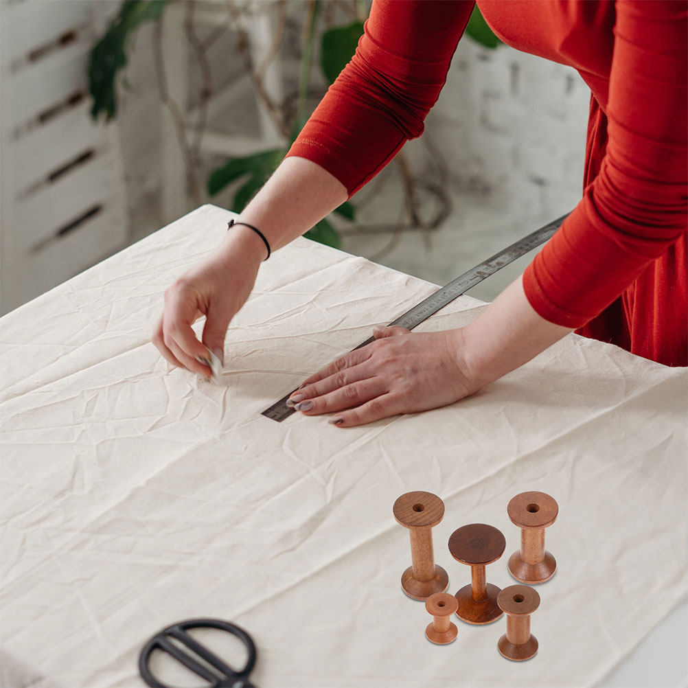 Zestaw 7 drewnianych szpulek n – Sewing Knit recenzja i cena