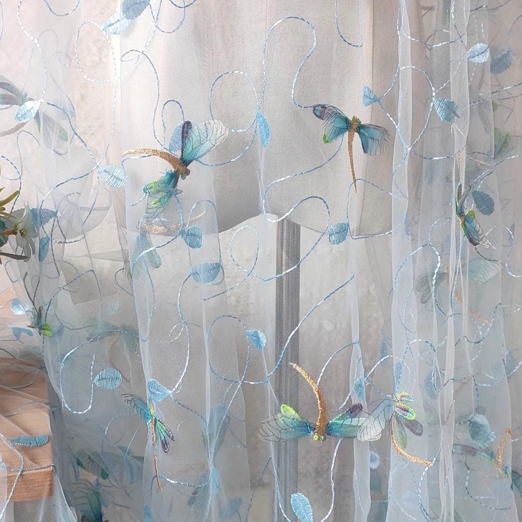 1 jard niebiesko-różowej siate – Sewing Embroidery Fabric recenzja i cena