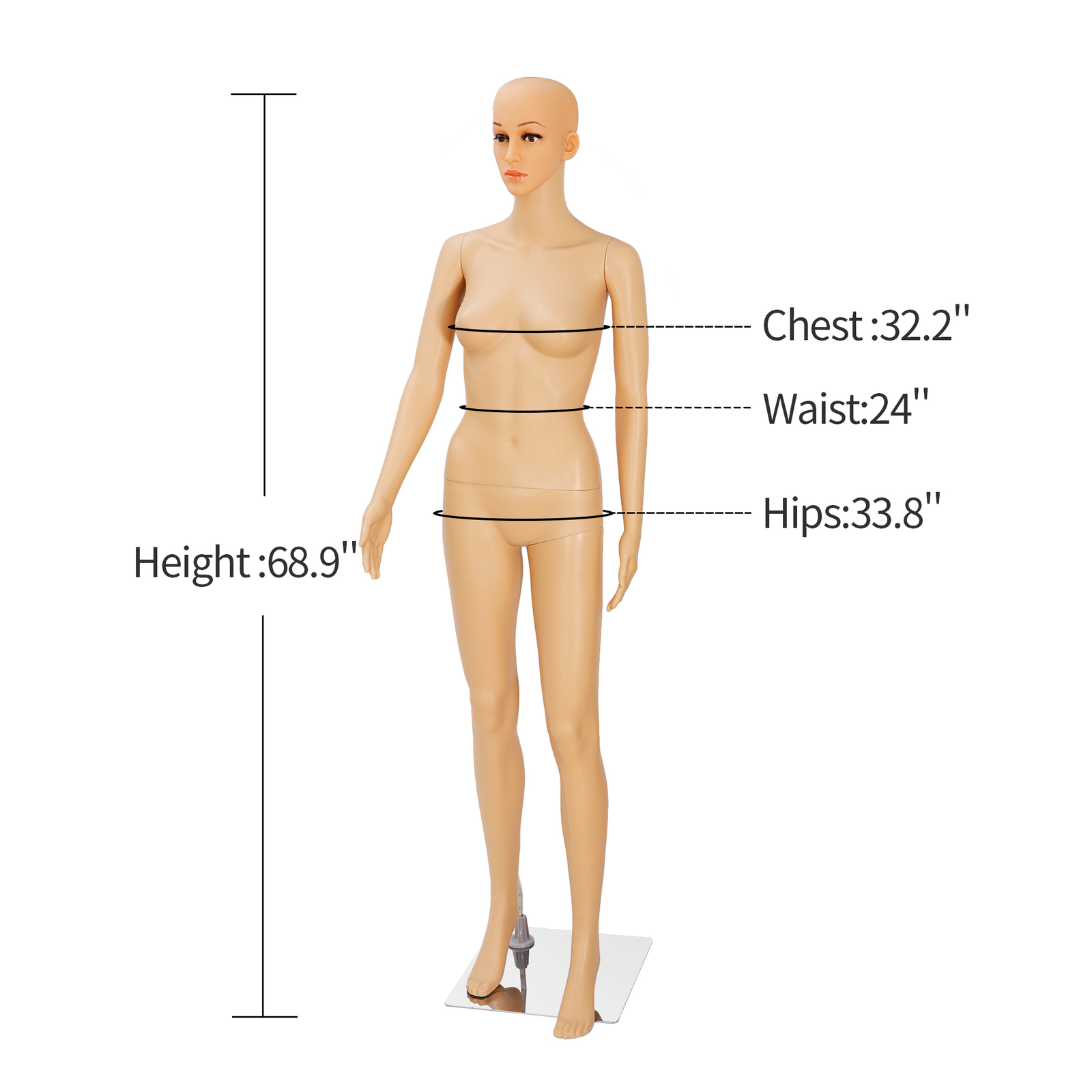 Manekin damski, pełnowymiarowy – Dress Form Mannequin recenzja i cena