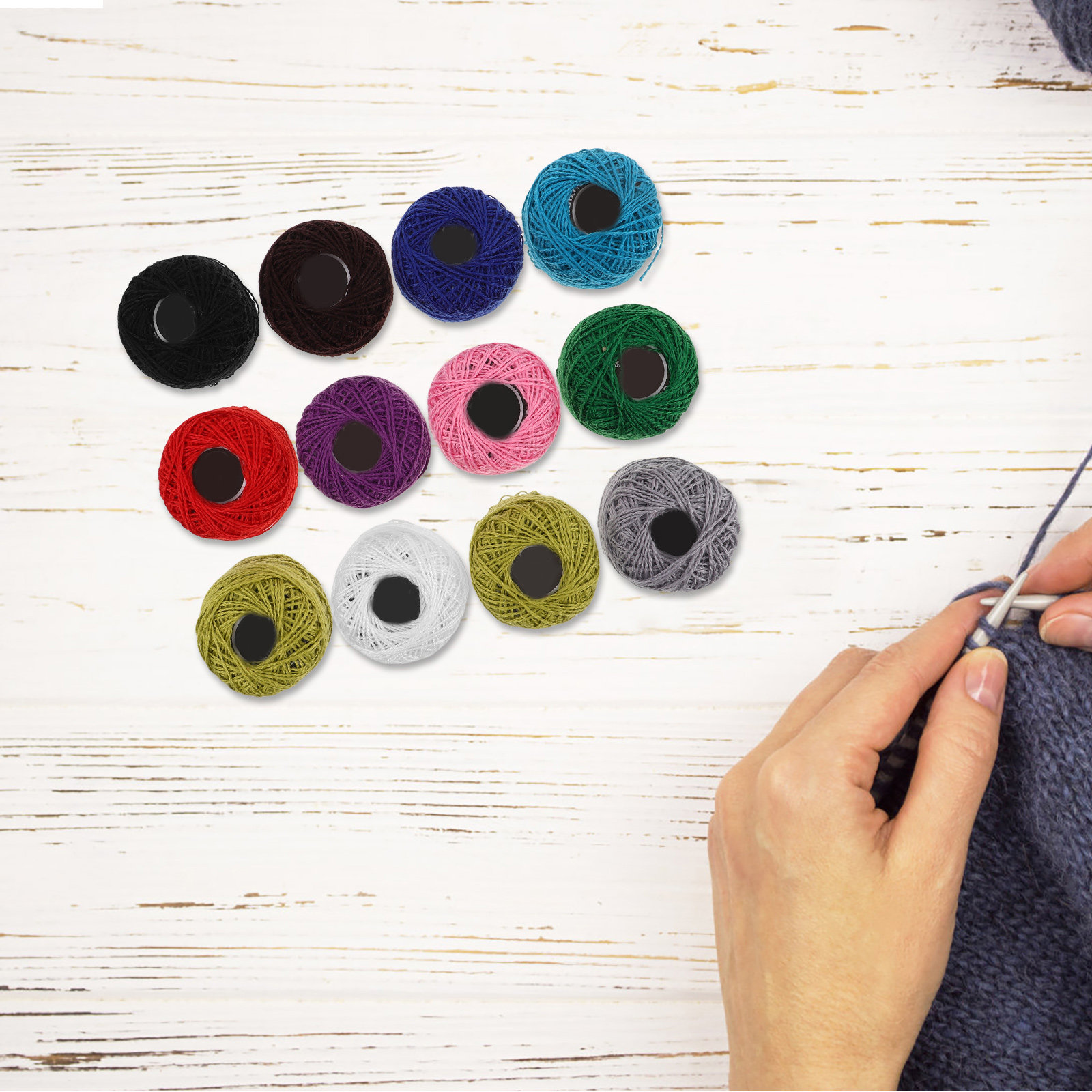 12 szt. Bawełniane nici do haf – Sewing Knit recenzja i cena